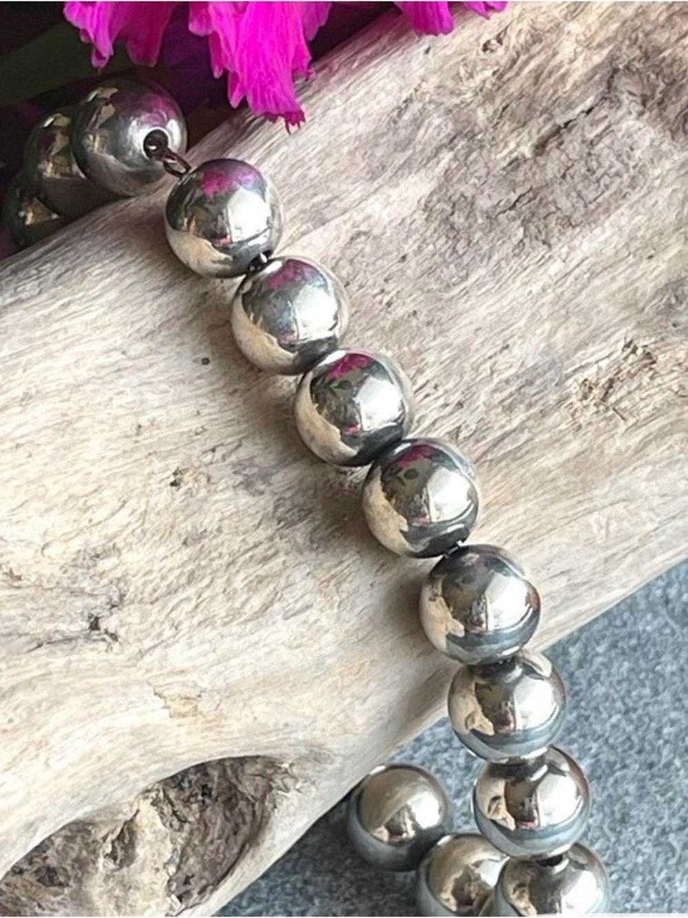 Vintage Silpada Sterling Silver 10mm Beaded Bracelet 34 g weight